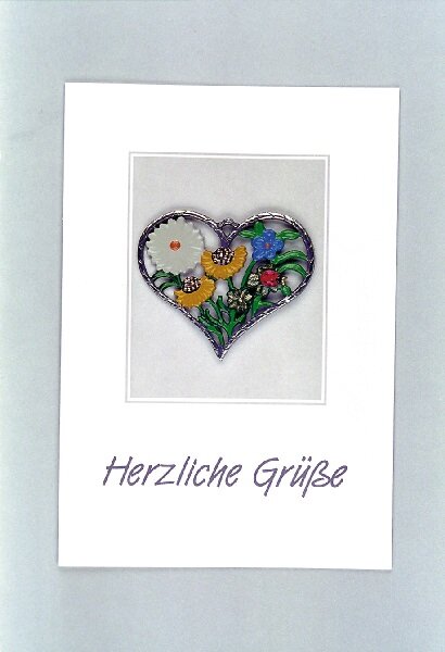 Geschenkkarte "Herzliche Gr&uuml;&szlig;e"